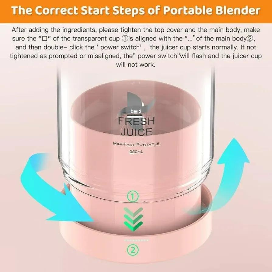 Portable Fresh Juice Blender Bottle
