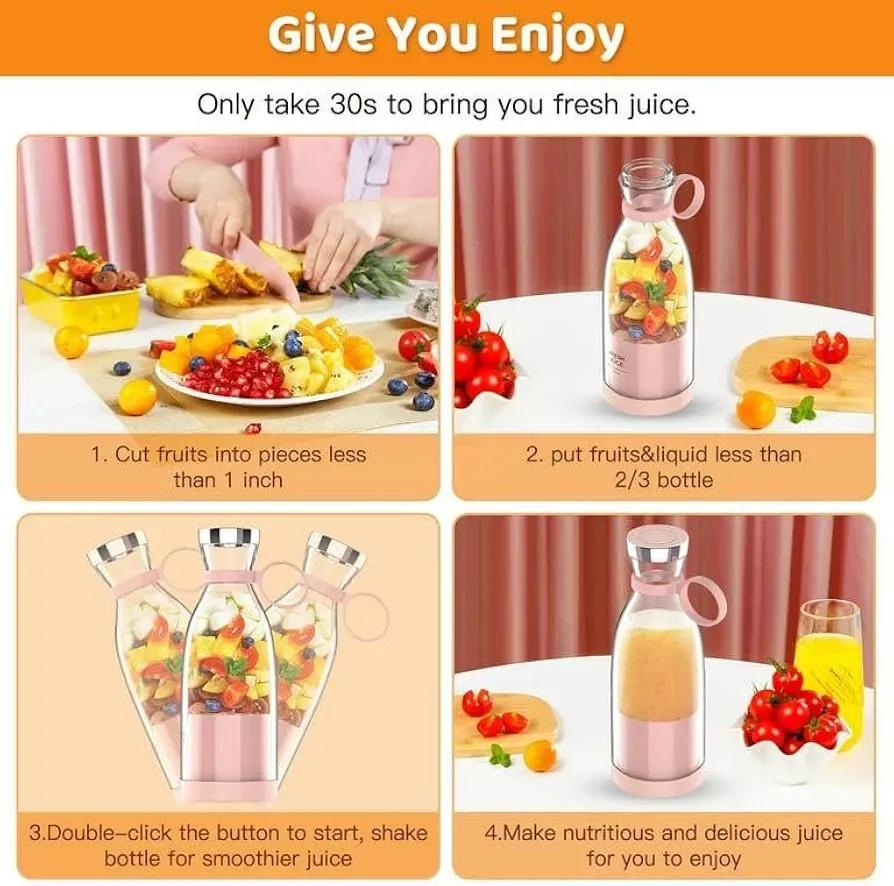 Portable Fresh Juice Blender Bottle